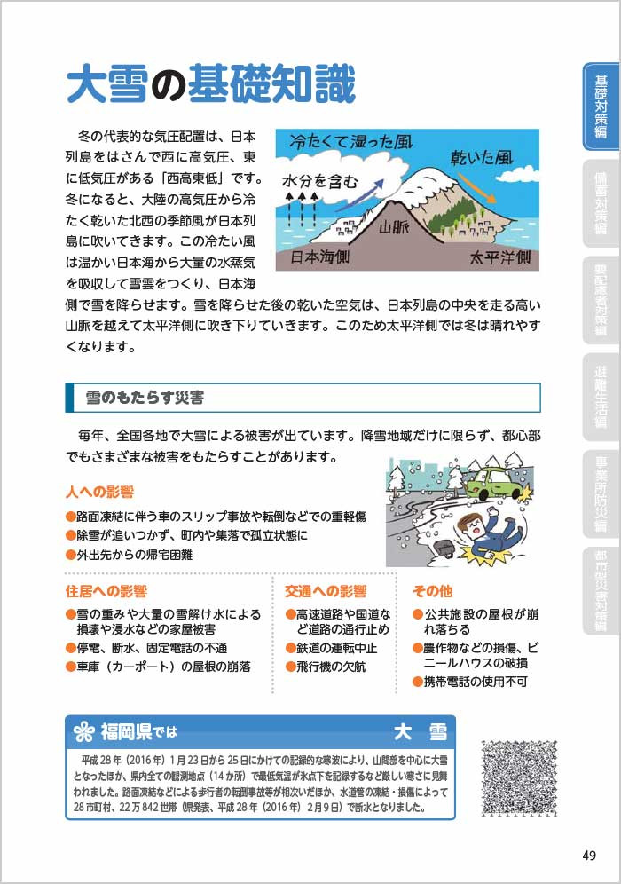 福岡県防災ハンドブック　49ページの内容